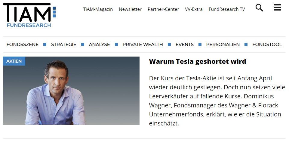 Titelbild TiAM Fundresearch mit Dominikus Wagner für den Artikel: 