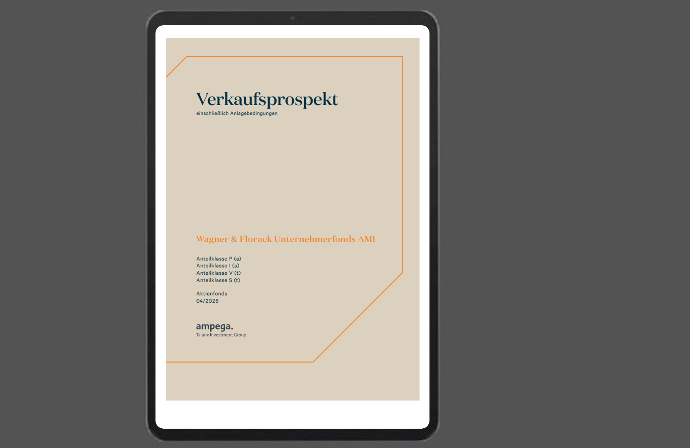 Das Dokument enthält den offiziellen Verkaufsprospekt des Unternehmerfonds