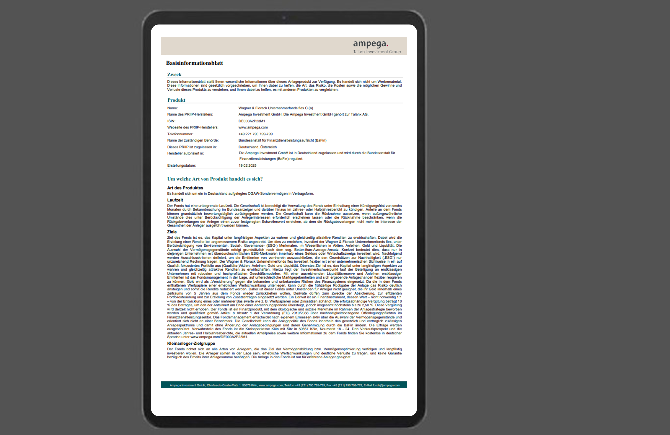 Dieses Informationsblatt stellt Ihnen wesentliche Informationen über dieses Anlageprodukt zur Verfügung. Es handelt sich nicht um Werbematerial. Diese Informationen sind gesetzlich vorgeschrieben, um Ihnen dabei zu helfen, die Art, das Risiko, die Kosten sowie die möglichen Gewinne und Verluste dieses Produkts zu verstehen, und Ihnen dabei zu helfen, es mit anderen Produkten zu vergleichen.