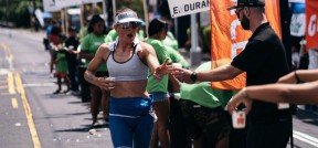 Daniela Bleymehl beim Ironman.