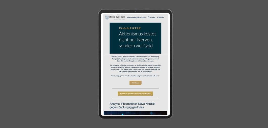 Die Juli-Ausgabe des Investorenbriefs beschäftigt sich mit den Folgen des Aktionismus an der Börse.