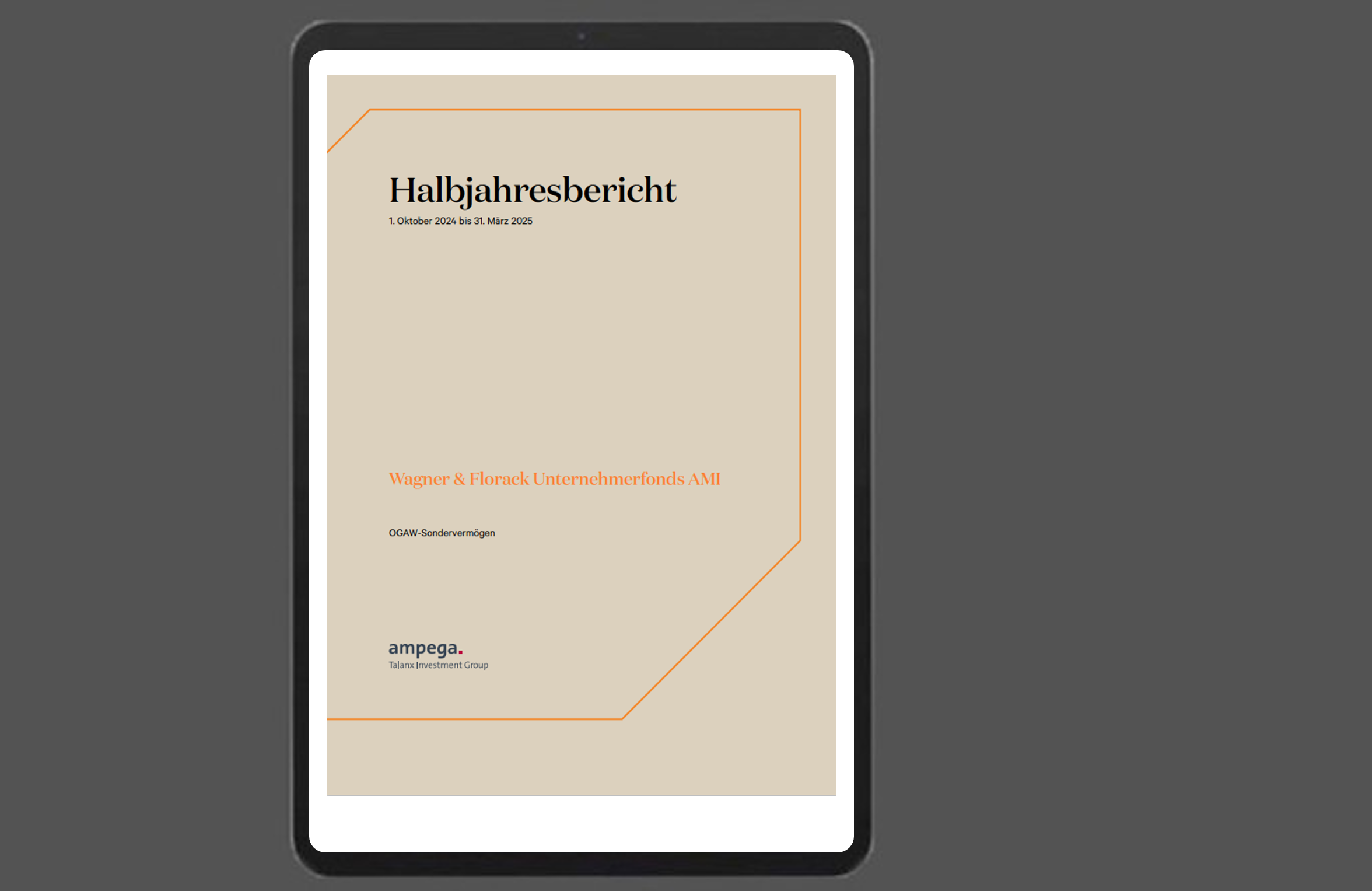 Das Dokument enthält den Halbjahresbericht des Unternehmerfonds