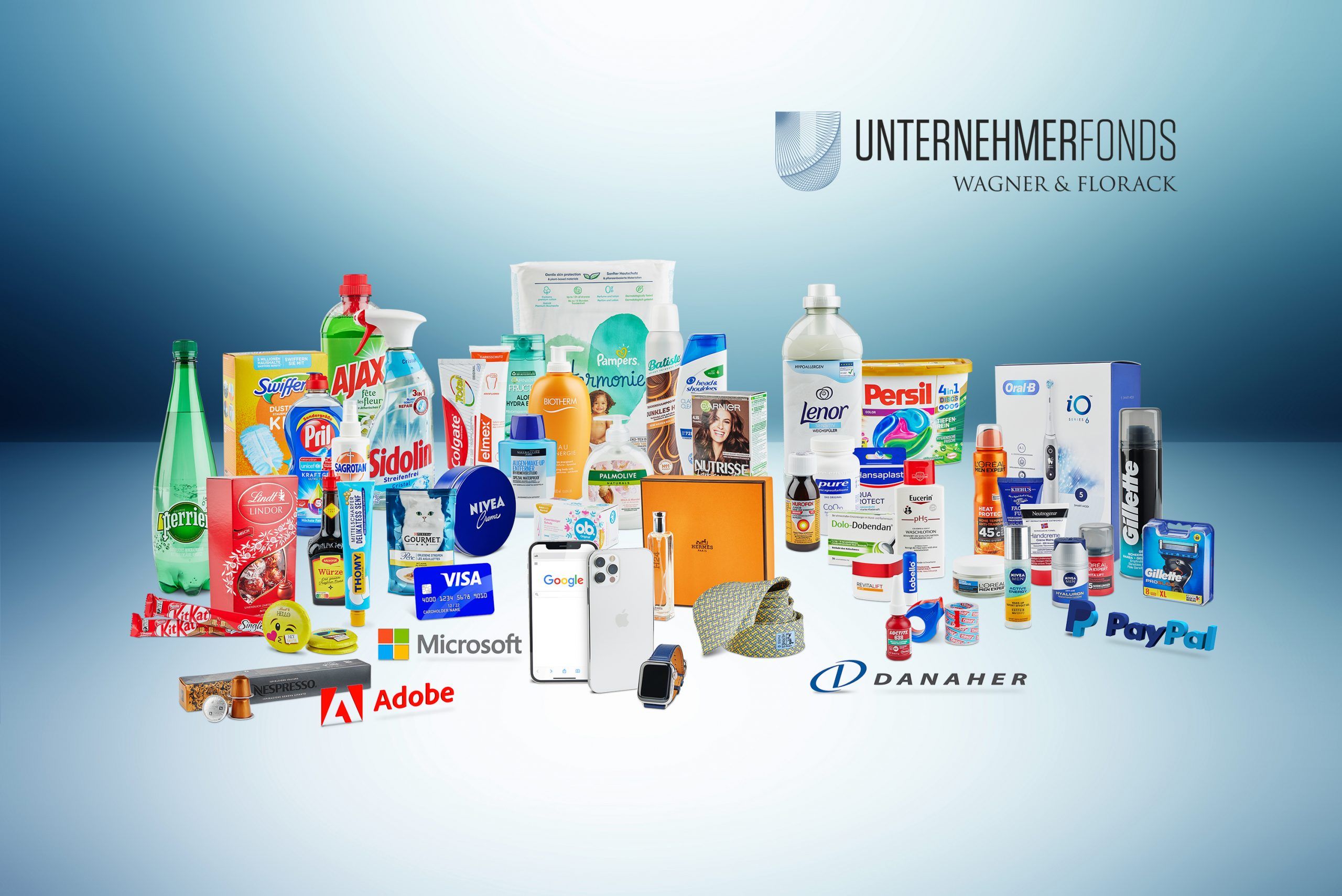 Auf dem Bild sind die Produkte der Firmen des Unternehmerfonds zu sehen.