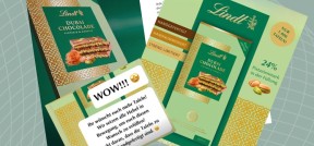 Auf dem Bild ist die Lindt Dubai Schokolade zu sehen.