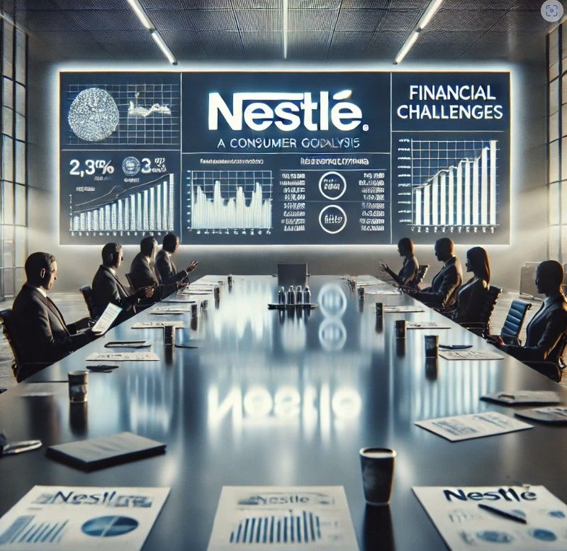 KI Bild von Nestlé Konferenzraum in dem eine Sitzung abgehalten wird.
