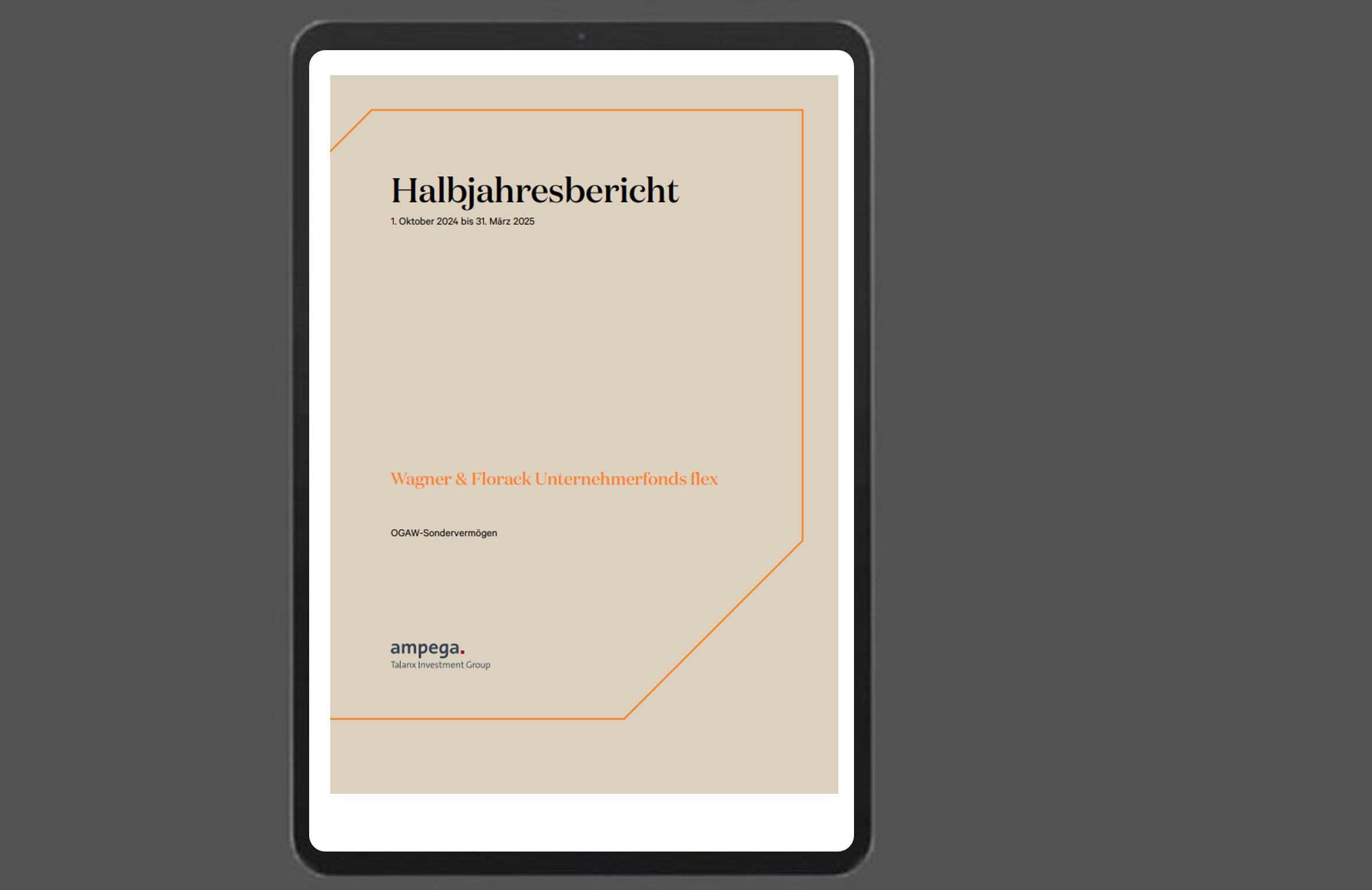 Das Dokument enthält den Halbjahresbericht des Unternehmerfonds flex