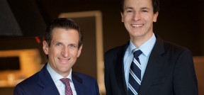 Auf dem Bild sind Dominikus Wagner Mitgründer und Fondsmanager von Wagner und Florack und Dr. Dirk Schmitt Co-Fondsmanager der Unternehmerfonds zu sehen