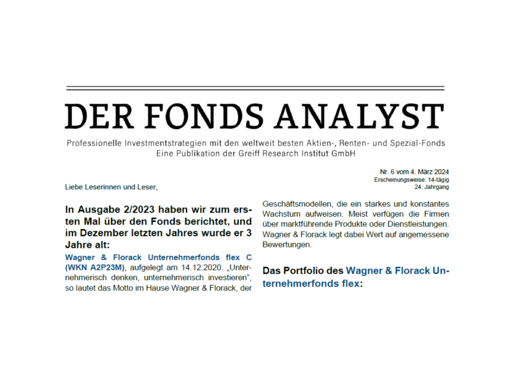 Der Fonds Analyst Titelbild mit Auschnitt des Der Fonds Analyst Artikels