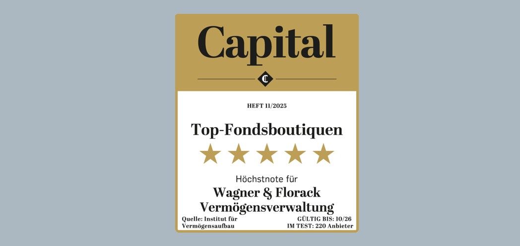 DAs Bild zeigt das Siegel der Capital-Auszeichung Top-Fondsboutiquen 2025
