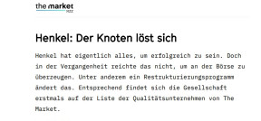 Auschnitt des themarket Artikels 