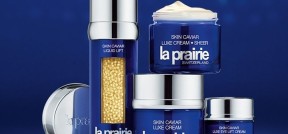 Das Bild zeigt Proukte von La Prairie aus der Reihe Skin Caviar.