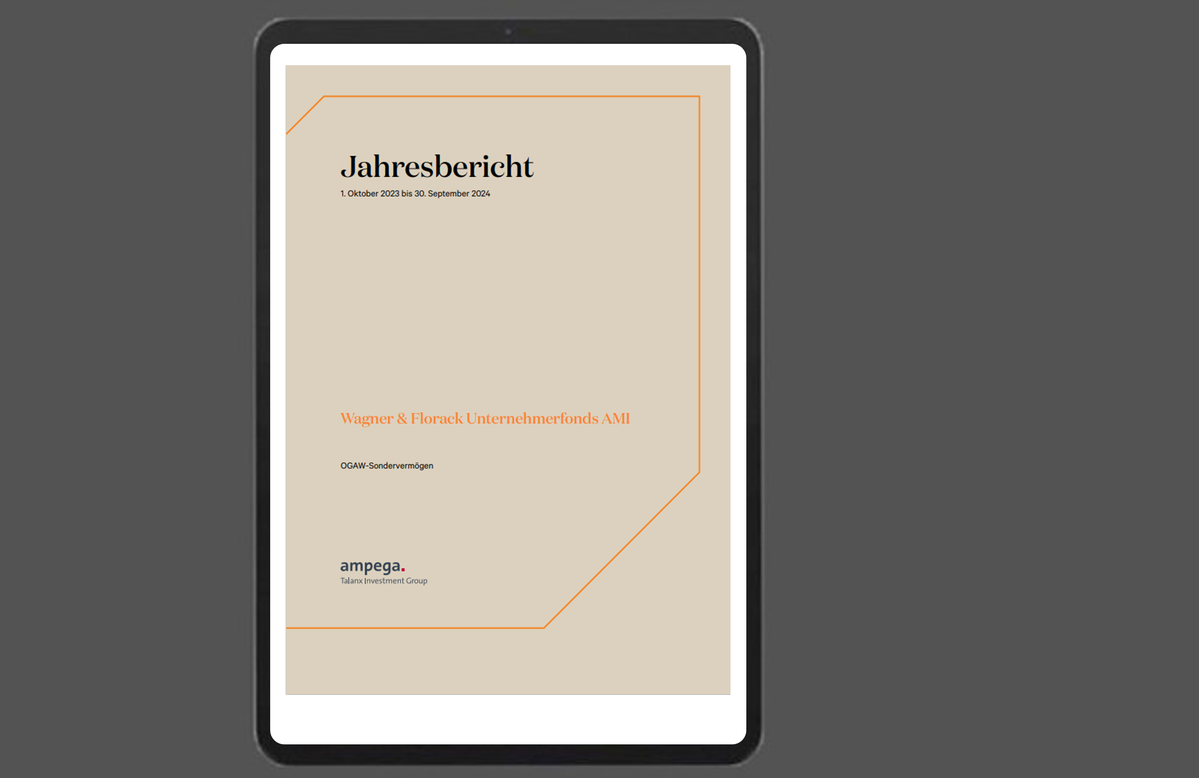 Das Dokument enthält den Jahresbericht des Unternehmerfonds