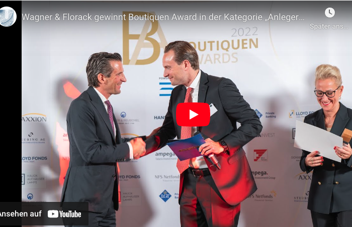 Wagner & Florack gewinnt Boutiquen Award in der Kategorie „Anlegerkommunikation“